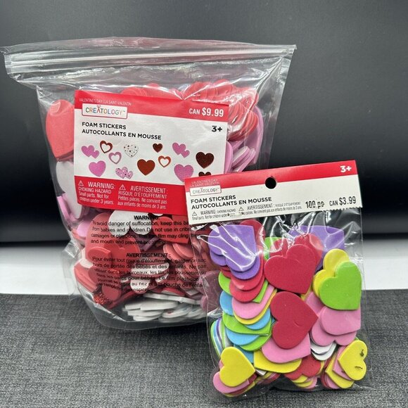 Heart Foam Stickers Crafts Scatter Decorative Scrapbooking Valentine's Glitter - Picture 1 of 7